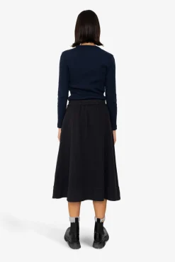 Full Seam Skirt - Black Small Basket Weave