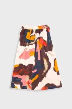 Full Seam Skirt - Impasto Print Satin