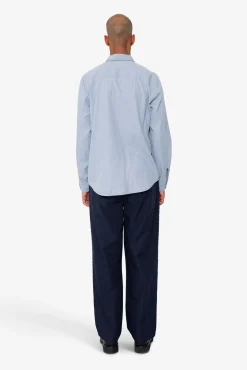 Herringbone Curve Shirt - Soft Blue