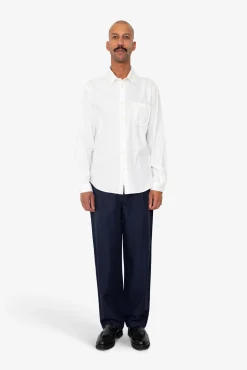 Herringbone Curve Shirt - Off White