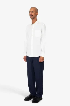 Herringbone Curve Shirt - Off White