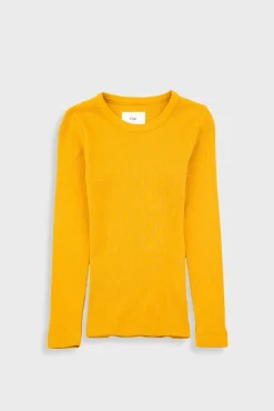 Long Sleeve Fitted T-Shirt - Chrome Yellow