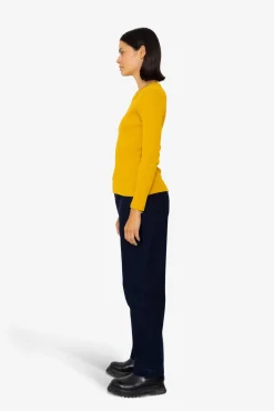 Long Sleeve Fitted T-Shirt - Chrome Yellow