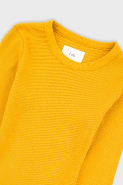 Long Sleeve Fitted T-Shirt - Chrome Yellow