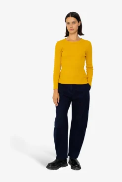 Long Sleeve Fitted T-Shirt - Chrome Yellow