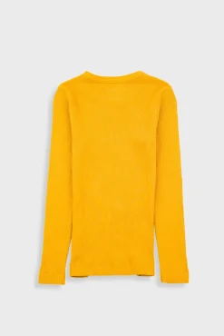 Long Sleeve Fitted T-Shirt - Chrome Yellow