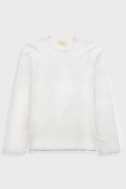 Long Sleeve Textured T-Shirt - White