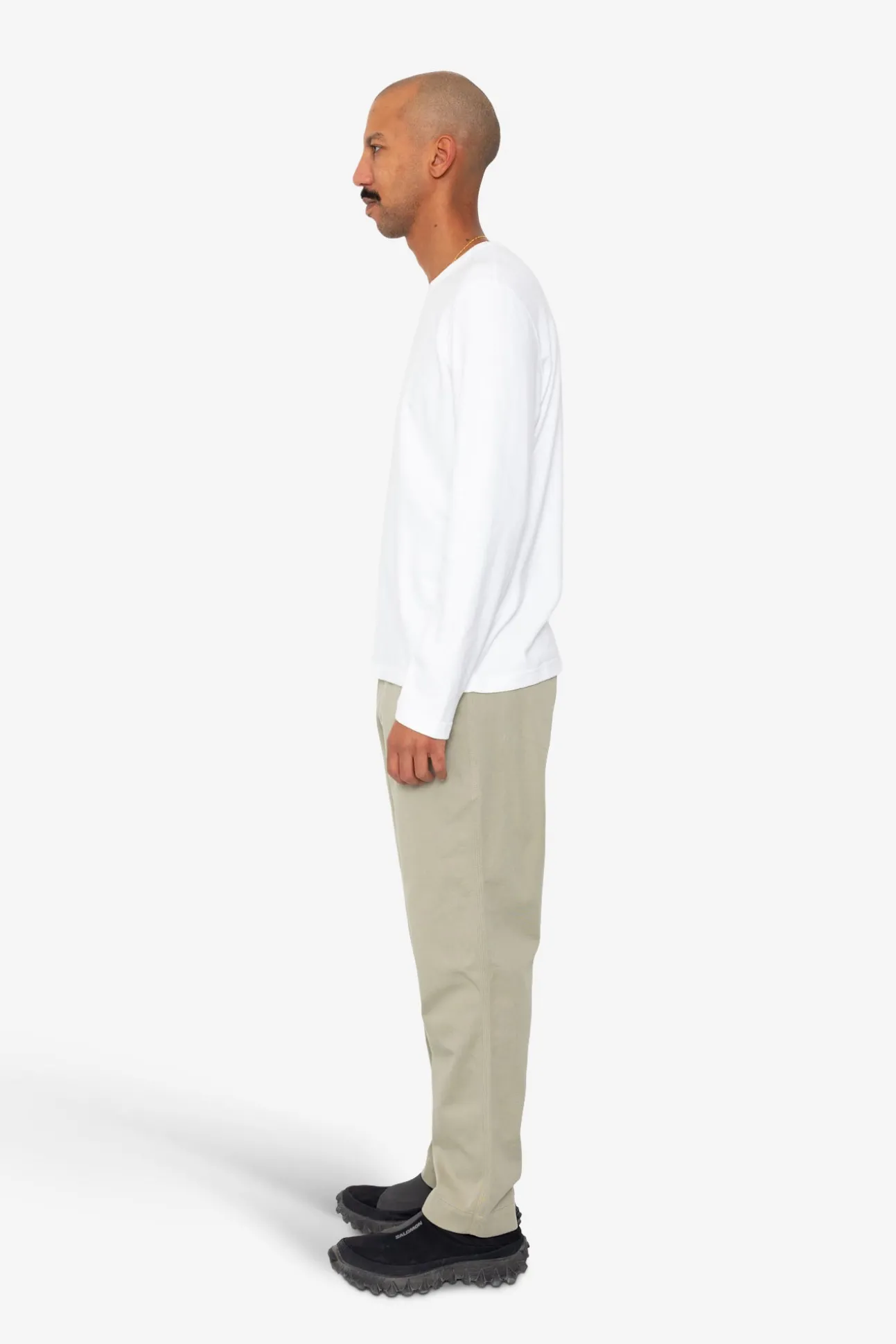 Long Sleeve Textured T-Shirt - White