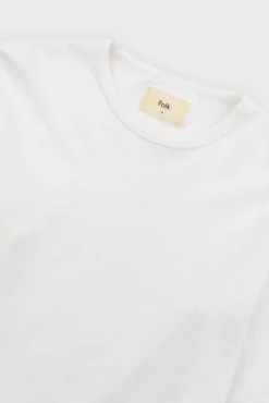Long Sleeve Textured T-Shirt - White