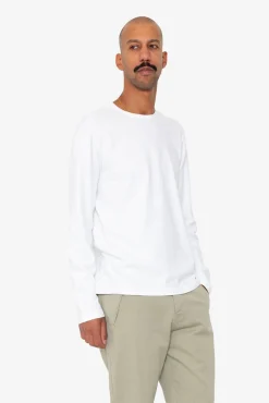 Long Sleeve Textured T-Shirt - White