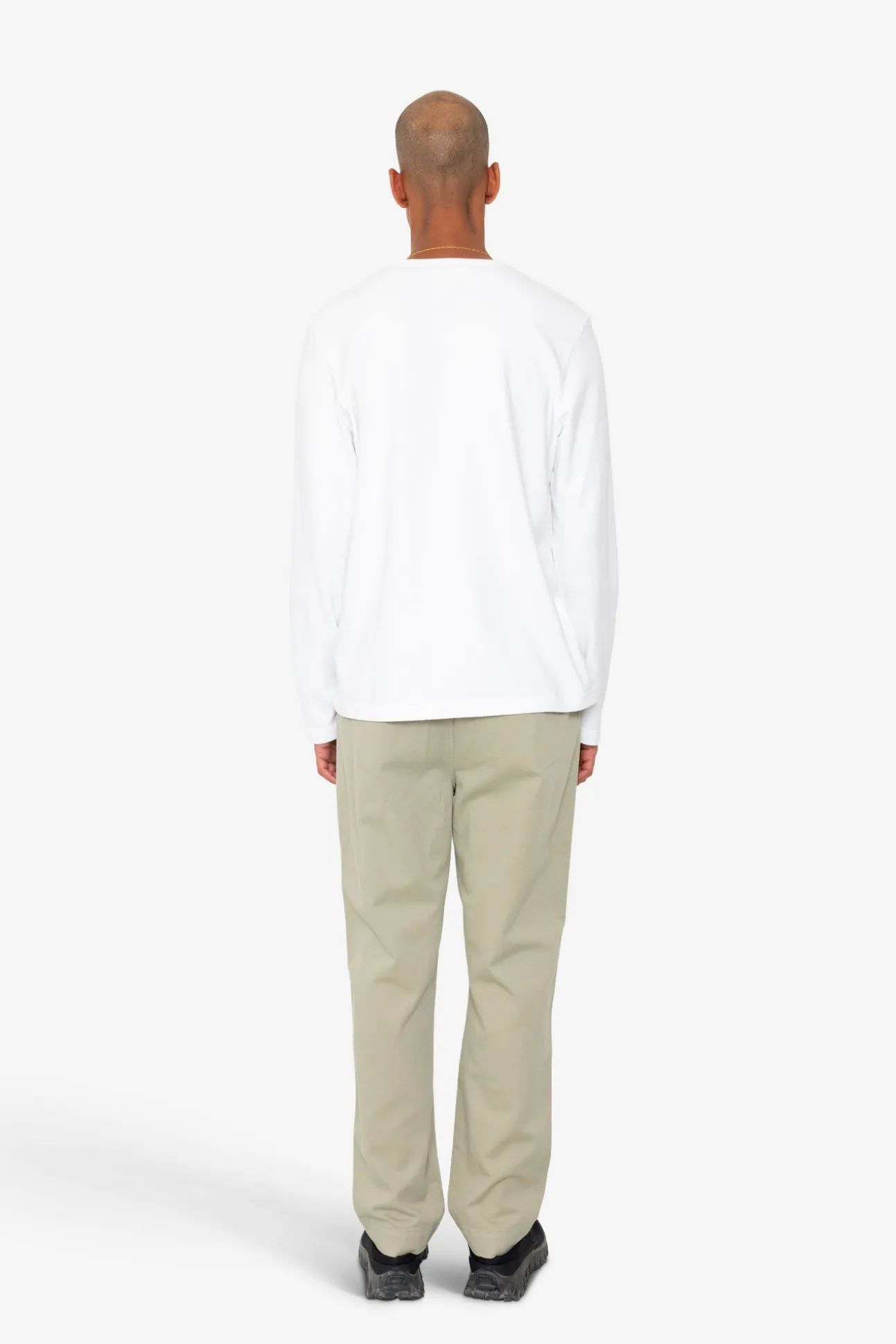 Long Sleeve Textured T-Shirt - White