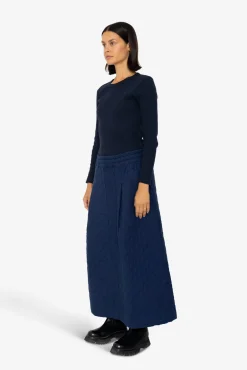 Maxi Skirt - Quilted Navy