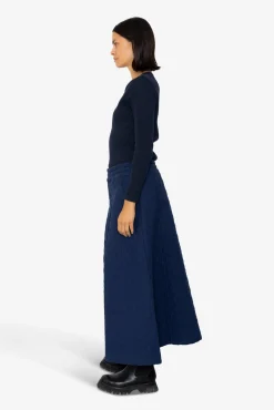 Maxi Skirt - Quilted Navy