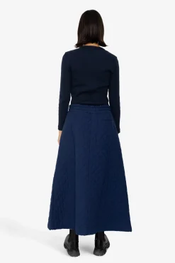 Maxi Skirt - Quilted Navy