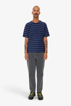 Microstripe T-Shirt - Navy / Ecru