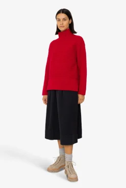 Open Funnel Neck Jumper - Carnation