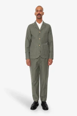 Patch Jacket - Dark Olive Slub