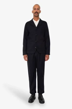 Patch Jacket - Soft Black Brushed Stripe