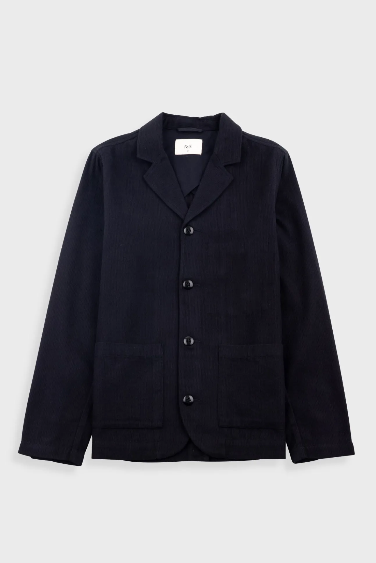 Patch Jacket - Soft Black Brushed Stripe