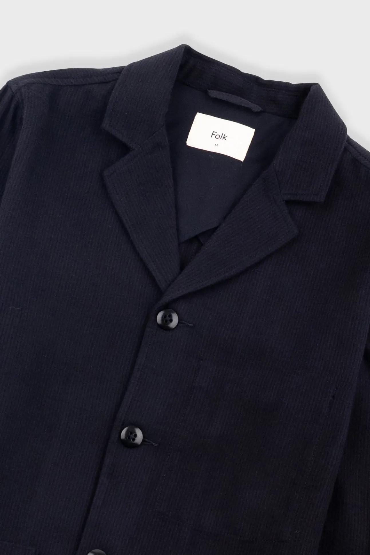Patch Jacket - Soft Black Brushed Stripe