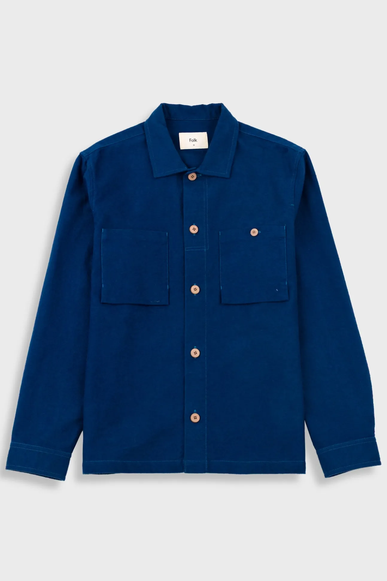 Patch Overshirt - Ink Blue Moleskin