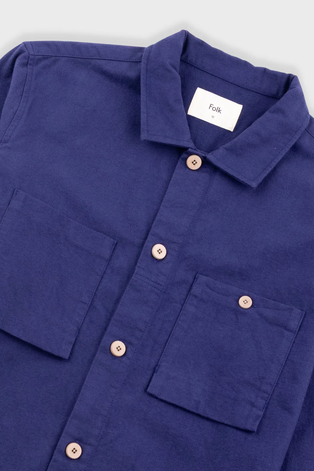 Patch Overshirt - Mid Blue Moleskin