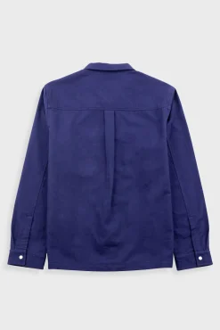 Patch Overshirt - Mid Blue Moleskin