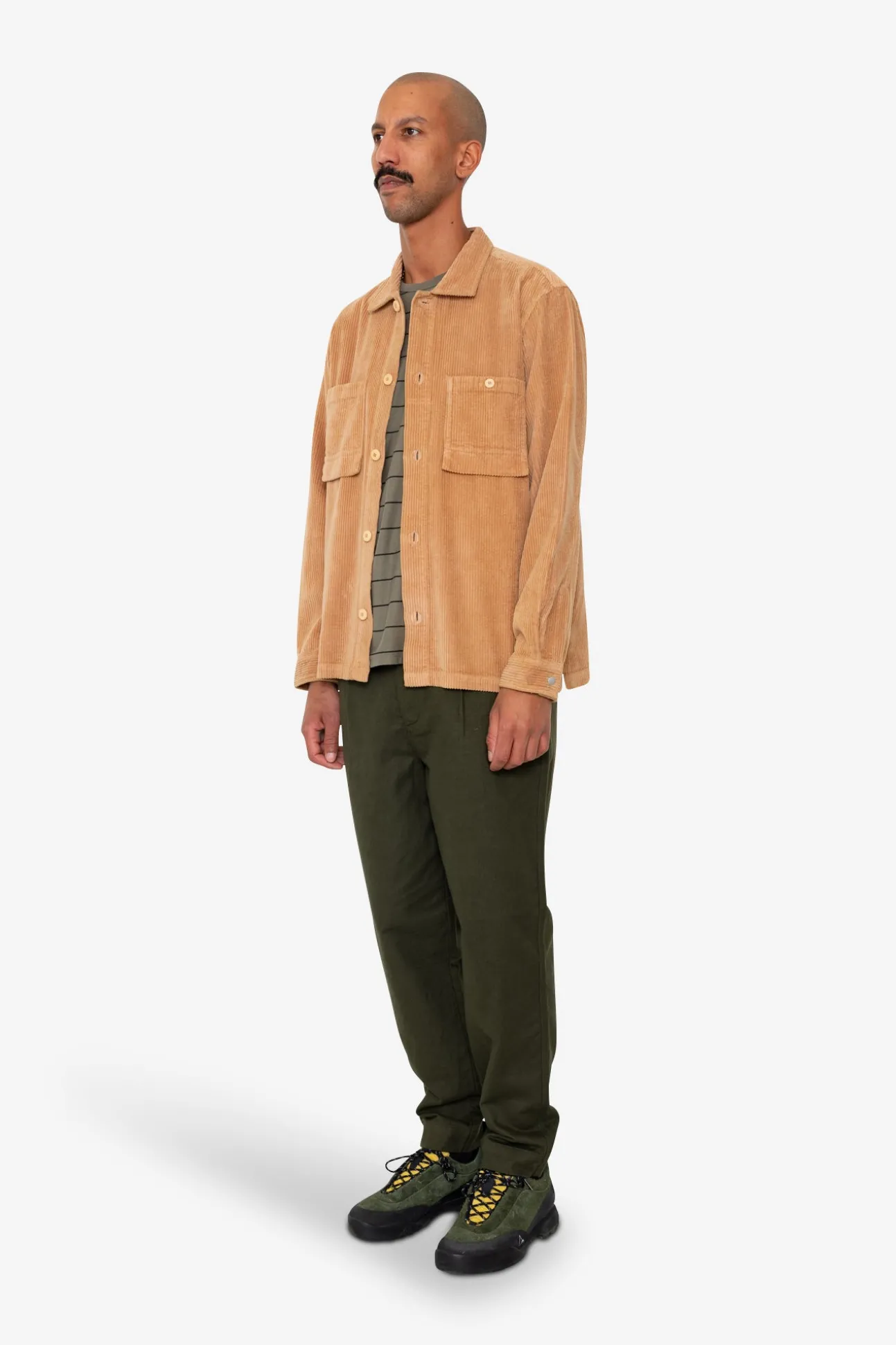 Patch Overshirt - Mink Chunky Cord