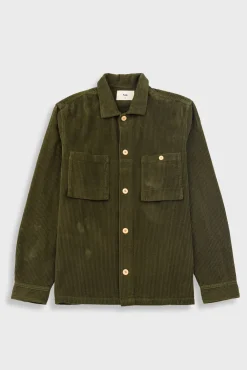 Patch Overshirt - Olive Chunky Cord