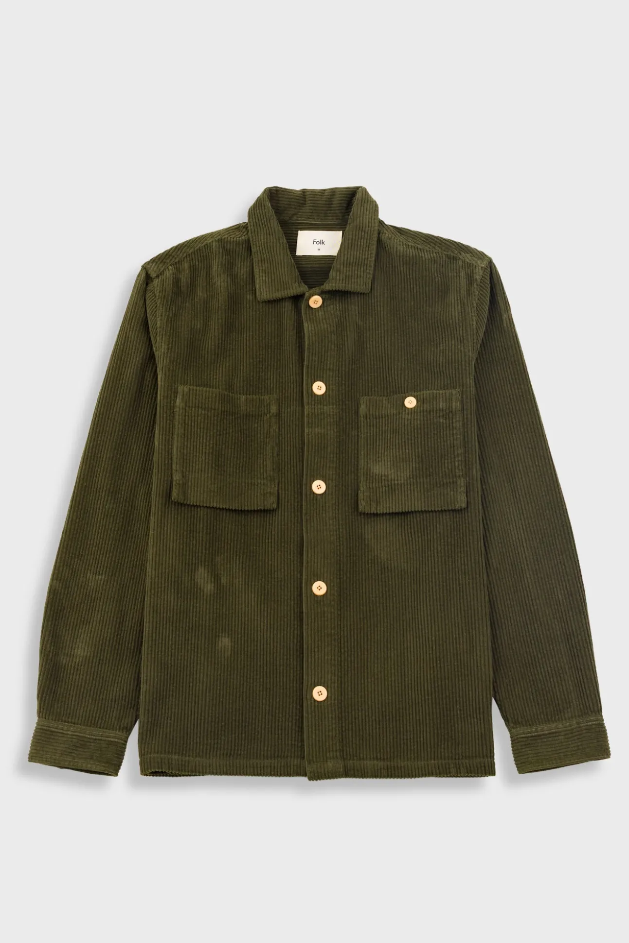 Patch Overshirt - Olive Chunky Cord