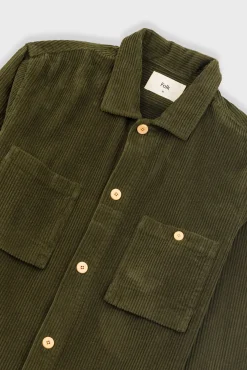 Patch Overshirt - Olive Chunky Cord