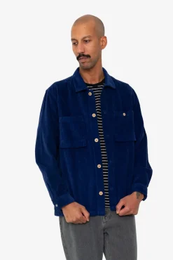 Patch Overshirt - Rich Navy Chunky Cord