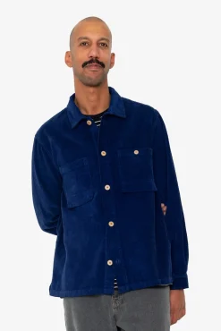 Patch Overshirt - Rich Navy Chunky Cord