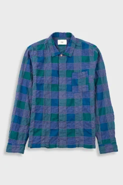 Patch Shirt - Phthalo Green Check