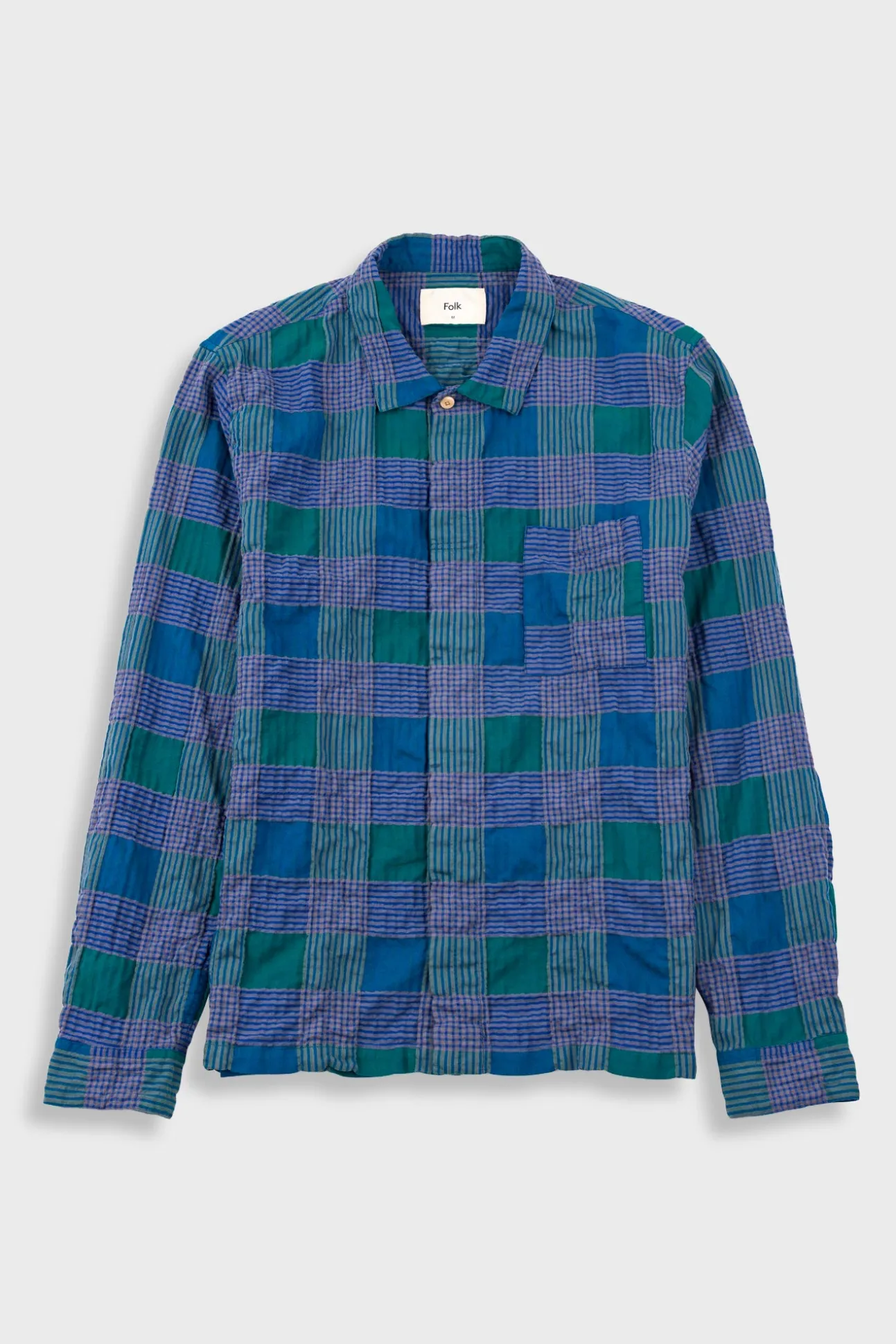 Patch Shirt - Phthalo Green Check