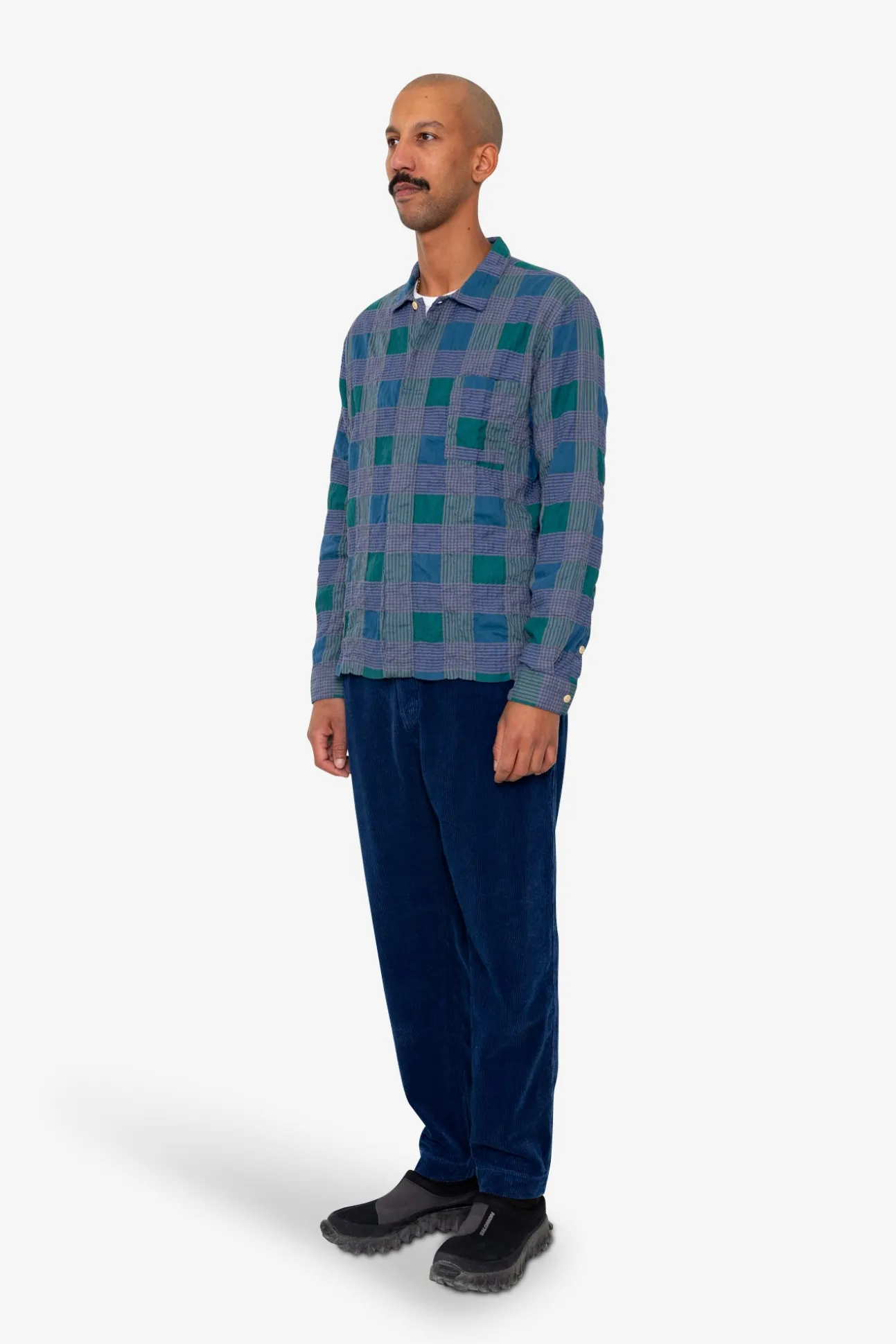 Patch Shirt - Phthalo Green Check