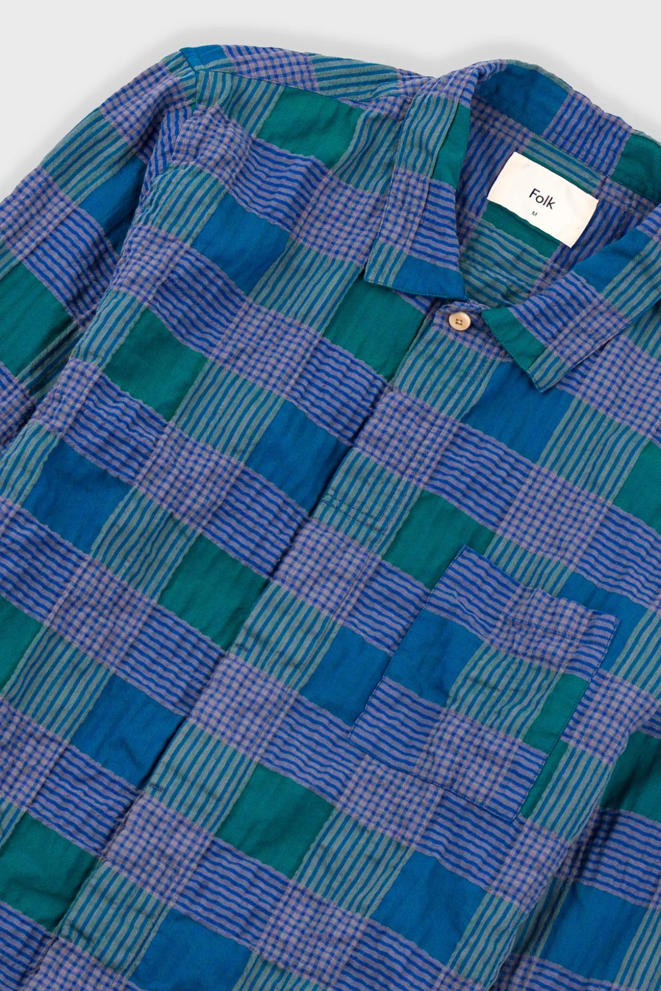 Patch Shirt - Phthalo Green Check