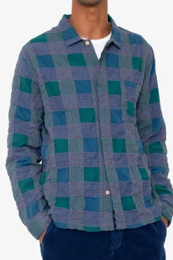 Patch Shirt - Phthalo Green Check