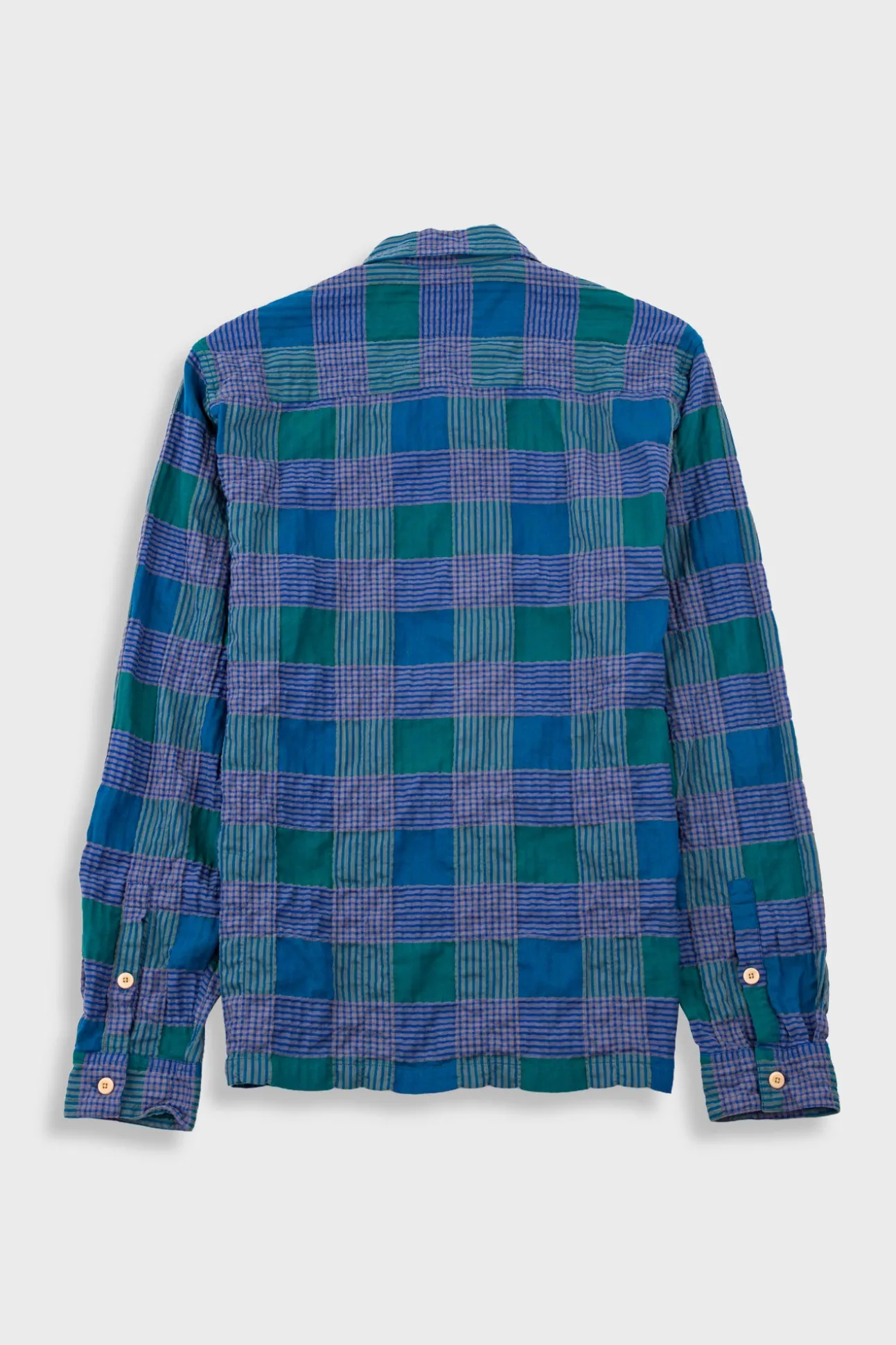 Patch Shirt - Phthalo Green Check
