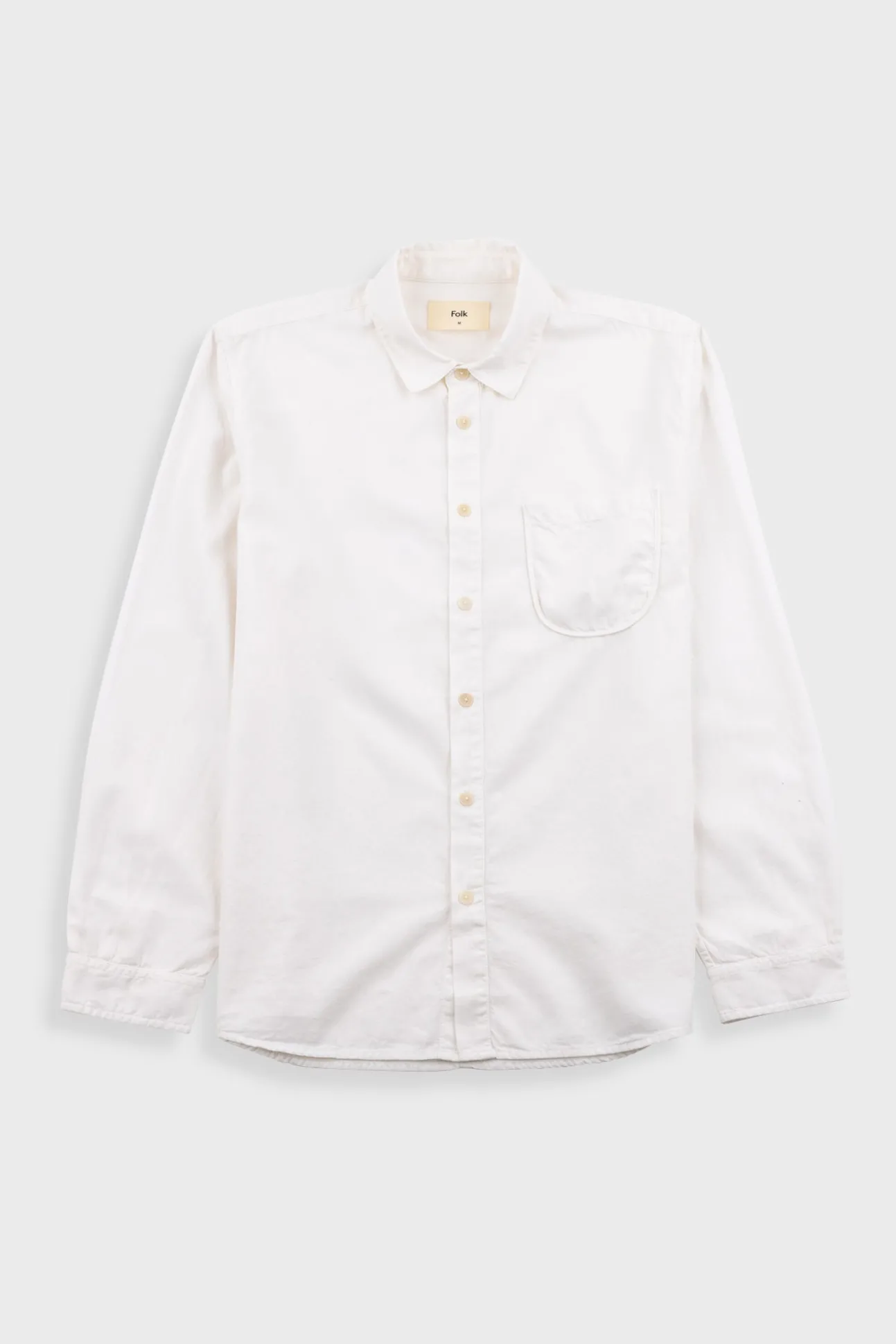 Plain Curve Shirt - Off White