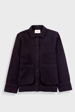 Pleated Shirt - Black Small Basketweave
