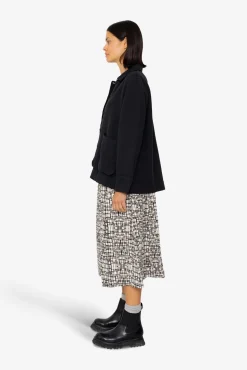 Pleated Shirt - Black Small Basketweave