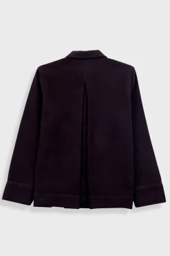 Pleated Shirt - Black Small Basketweave