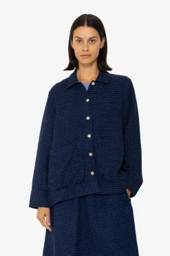 Pleated Shirt - Indigo Floatstitch