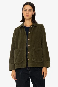 Pleated Shirt - Olive Cord