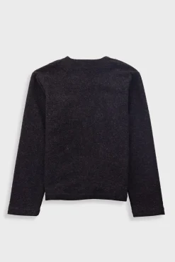 Pocket Cardigan - Charcoal Wool Twill