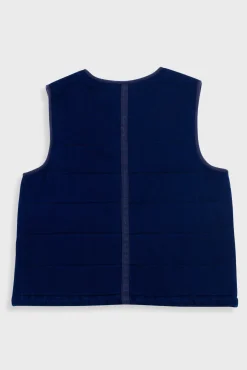 Quilted Gilet - Indigo Denim Herringbone