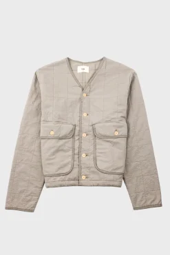 Quilted Liner Jacket - Smoke Grey Seersucker
