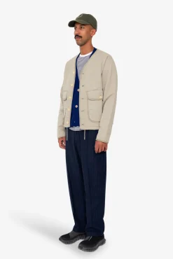 Quilted Liner Jacket - Smoke Grey Seersucker