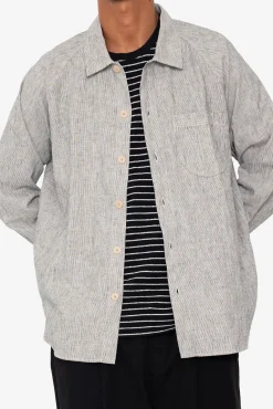 Raglan Shirt - Black Microstripe